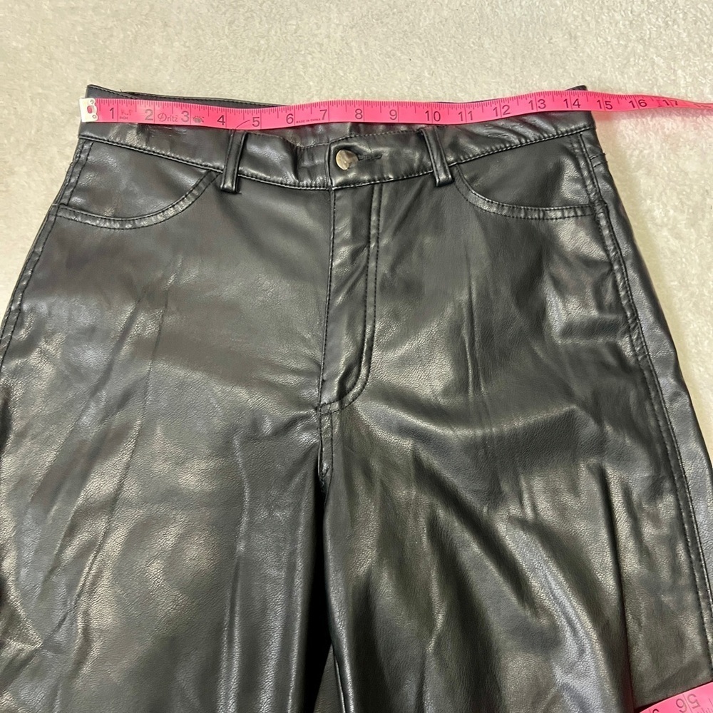 GARAGE Wide Leg Vegan Leather Pants - Medium (29") - Picture 3 of 11